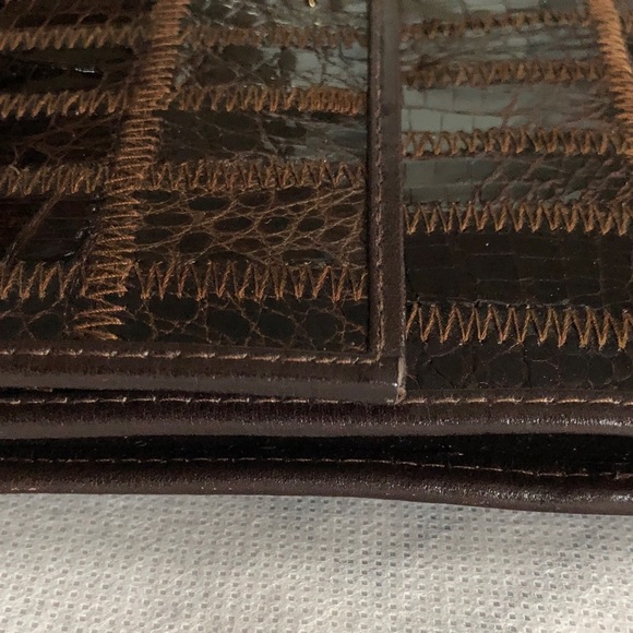 Made in Italy Vintage brown croc wallet - Picture 10 of 11